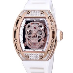 Richard Mille RM 052 Men Automatic Stainless Steel Diamonds Skull Dial